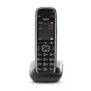 Gigaset E720 Analoginis/DECT telefonas su skambučio numerio atpažinimu, juodas