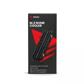 Oro aušintuvas SAVIO M.2 NVMe 2280 AK-60 Juodas šilumos šalintuvas 22x80 mm SSD