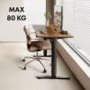 Ergo Office elektrinis reguliuojamo aukščio stalas, max aukštis 1160 mm, max apkrova 80 kg, be stalviršio, juodas, ER-400 B