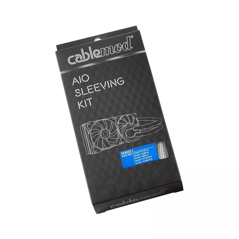 CableMod CM-ASK-S1KW-R AIO aušinimo žarnų apvalkalų rinkinys Series 1, baltos spalvos