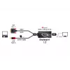 Adapterinis kabelis DVI 24+1 + USB-A / DisplayPort 20p DeLOCK 62596, 0,3 m