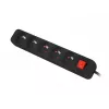 Lanberg PS1-05E-0300-BK 5 lizdų ilgintuvas (3 m), juodas, su jungikliu