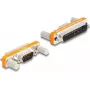 DELOCK adapteris D-Sub 9 kaiščiai į D-Sub 25 kaiščiai, paauksuoti kontaktai, oranžinis/sidabrinis