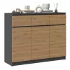 3D3S komoda 120x40x97 cm, antracitas/artisan