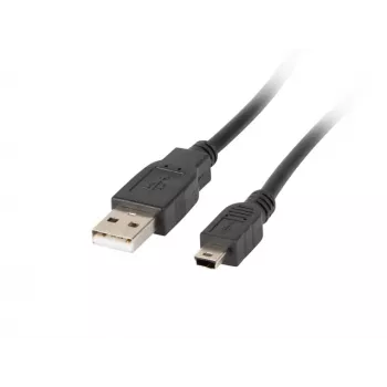 USB 2.0 kabelis mini AM-BM5P 1,8 m juodas