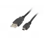 USB 2.0 kabelis mini AM-BM5P 1,8 m juodas