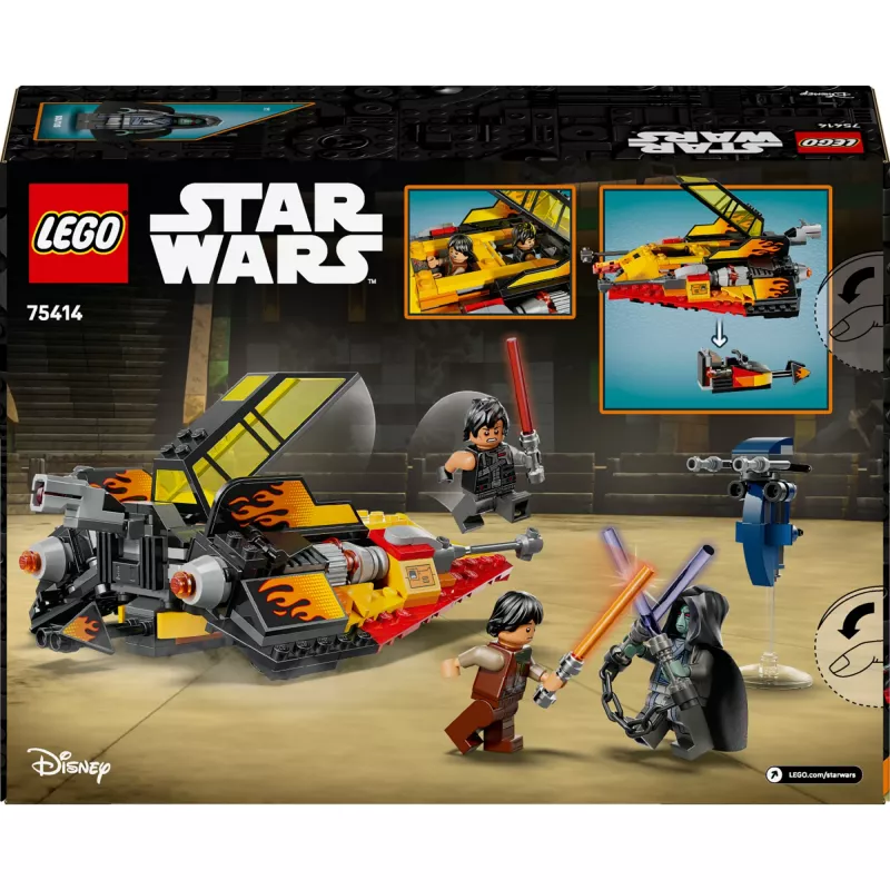 LEGO Star Wars Flame Speeder 75414 sniego transporto priemonės rinkinys – 349 dalių, 3 minifigūrėlės, nuo 7 metų