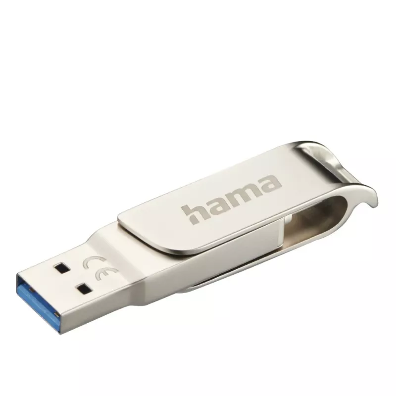 Hama C-Rotate Pro USB atmintukas 256 GB USB Type-A / USB Type-C 3.2 Gen 1 (3.1 Gen 1) sidabrinis