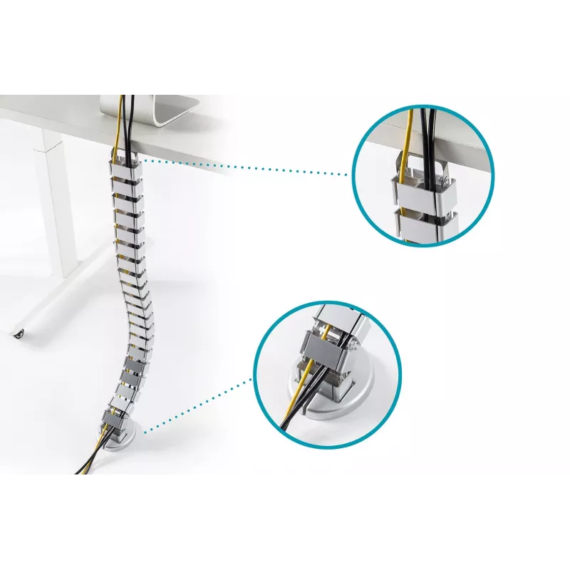Kabelių dėklas DIGITUS ASSMANN Electronic DA-90506, lankstus, sidabrinis