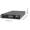 Qoltec UPS nepertraukiamo maitinimo šaltinis 3kVA 3000W dvigubo keitimo on-line RACK LCD EPO USB