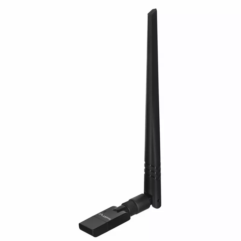 USB Wi-Fi adapteris LANBERG NC-0300-WIE, USB 2.0, dvi išorinės antenos 5 dBi, WLAN 300 Mbps, Ethernet/WLAN, juodas