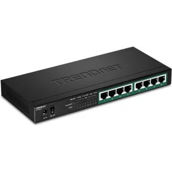 TRENDnet TPE-TG83 – 8 prievadų Gigabit PoE+ jungiklis, darbalaukio/sieninis montavimas, 65 W