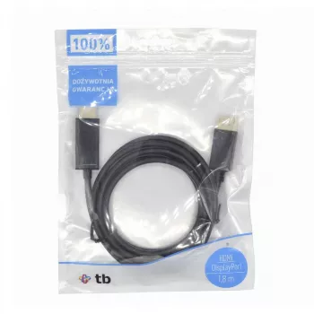 TB DisplayPort į HDMI laidas AKTBXVDMHMDP18B 1,8 m, juodas