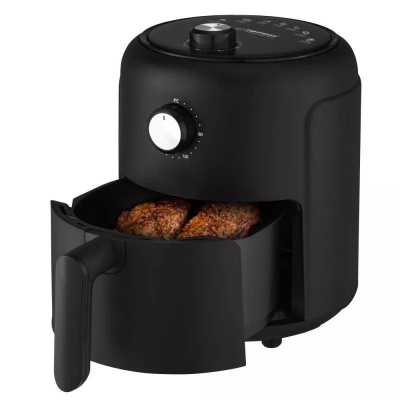 Karšto oro gruzdintuvė ESPERANZA EKA001, 2,6 L, 1000 W, 7 programų, juoda, kompaktiška