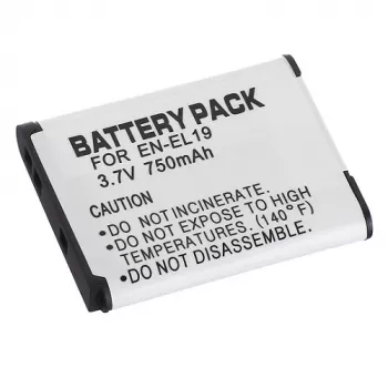 Įkraunama fotoaparato baterija Extra Digital EN-EL19 3,7 V 1050 mAh, skirta Nikon fotoaparatams