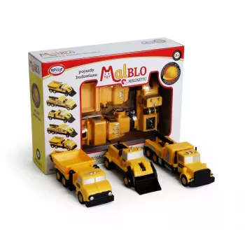 Transporto priemonių rinkinys Popular Playthings Mix or Match Vehicles Construction Black Yellow