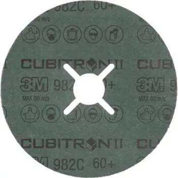 Šlifavimo pluošto diskas 3M Cubitron II 115x22 mm, grūdėtumas 80+, pakuotė 25 vnt.