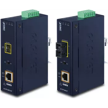 Tinklo medijos keitiklis PLANET IGTP-802T pramoninis 10/100/1000BASE-T/SFP