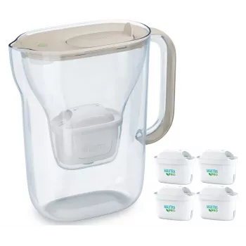 BRITA Style Essential vandens filtro ąsotis 2,4 L su 4 smėlio kasetėmis
