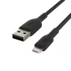 Pintas USB-A į Lightning laidas, 1 m, juodas