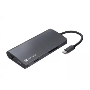 Dokavimo stotelė NATEC NMP-2162 USB 3.2 Gen 1 Type-C pilka, laidinė