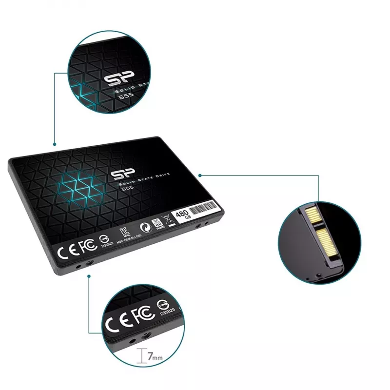 SSD diskas Silicon Power Slim S55 480GB 2.5 inch SATA III TLC
