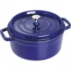 Staub 24 cm apvali ketaus puodas tamsiai mėlynas