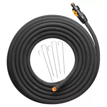 Sodo žarna Fiskars 1025935 — guminė, 15 m, antžeminė, UV atspari, juoda, 39 mm Ø