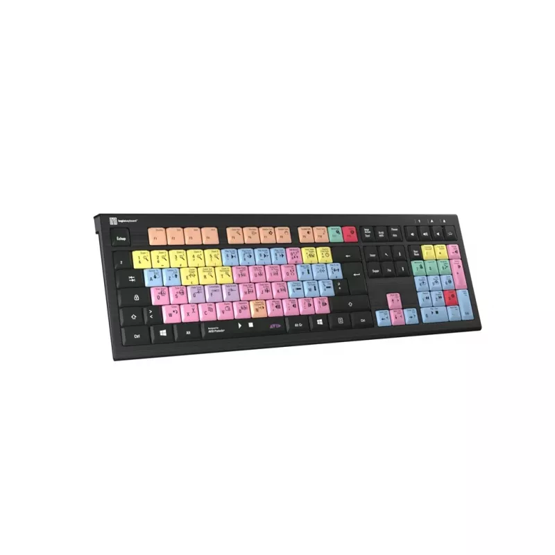Logickeyboard ASTRA 2 USB AZERTY angliški užrašai juoda pilno dydžio klaviatūra