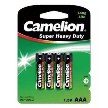 Vienkartinė baterija Camelion R03P-BP4G AAA cinko-anglies