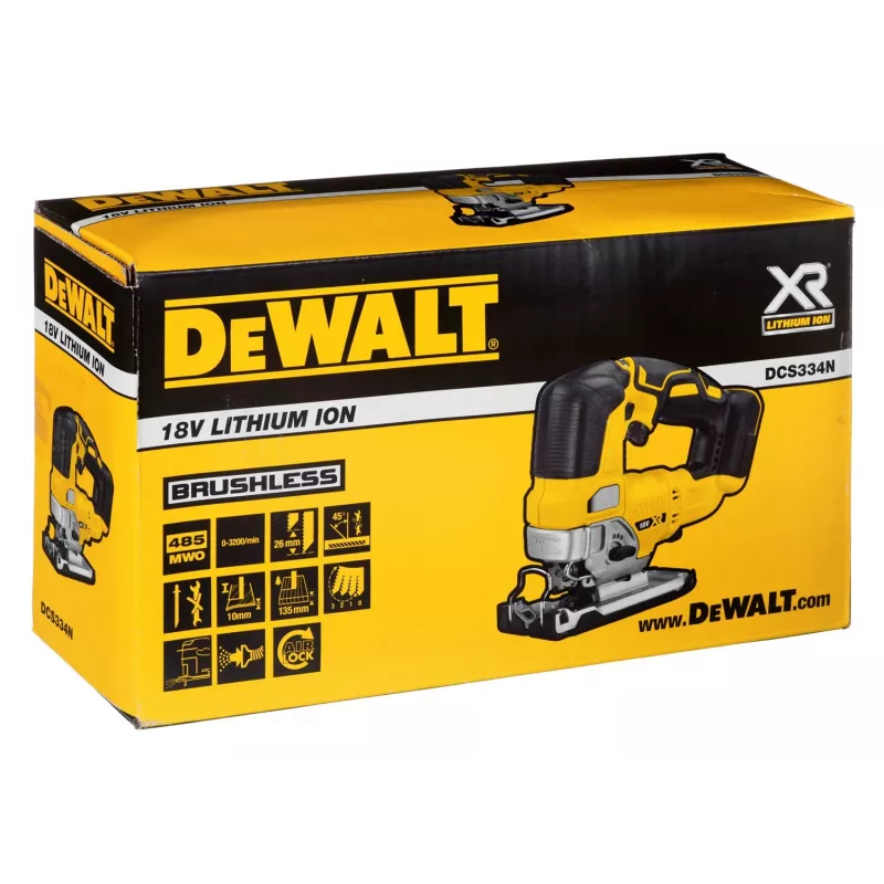 Pjūklas stūmoklinis akumuliatorinis DeWALT DCS334N-XJ be akumuliatoriaus ir įkroviklio