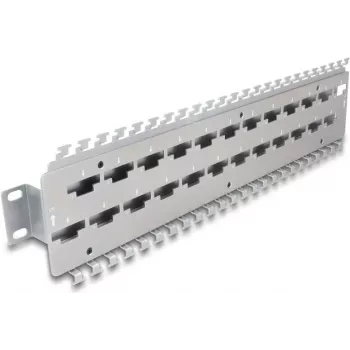 Kabelių tvarkymo panelė DeLOCK 67070 Metal Grey 19 colių