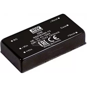 Maitinimo keitiklis/inverteris Mean Well RDDW20F-15 — 20 W, 15 V, 0,666 A, RoHS