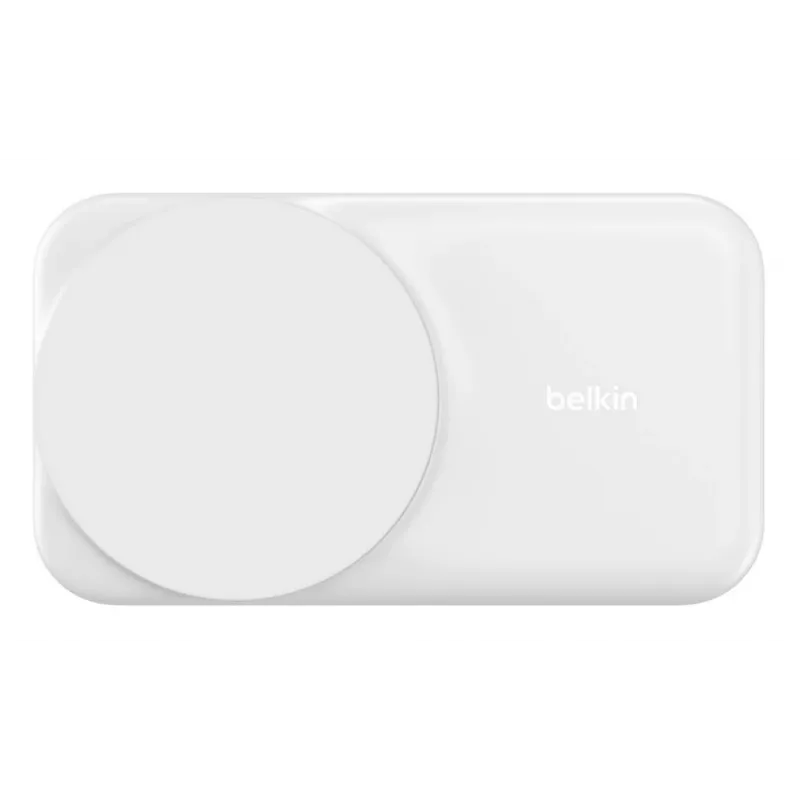Belkin UltraCharge 25W Qi2 3in1 magnetinis belaidis įkroviklis EU baltas kvadratinis