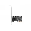 Vidinė Ethernet tinklo plokštė LANBERG PCE-1GB-201, PCI Express, 1× RJ-45 Gigabit (1000 Mbit/s), juoda