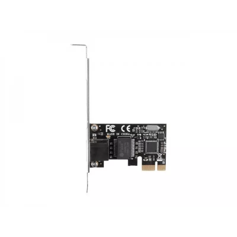Vidinė Ethernet tinklo plokštė LANBERG PCE-1GB-201, PCI Express, 1× RJ-45 Gigabit (1000 Mbit/s), juoda