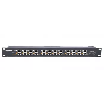 Extralink Gigabit PoE injektorius 12 prievadų 12x 1000Mb/s RJ45, montuojamas į stelažą