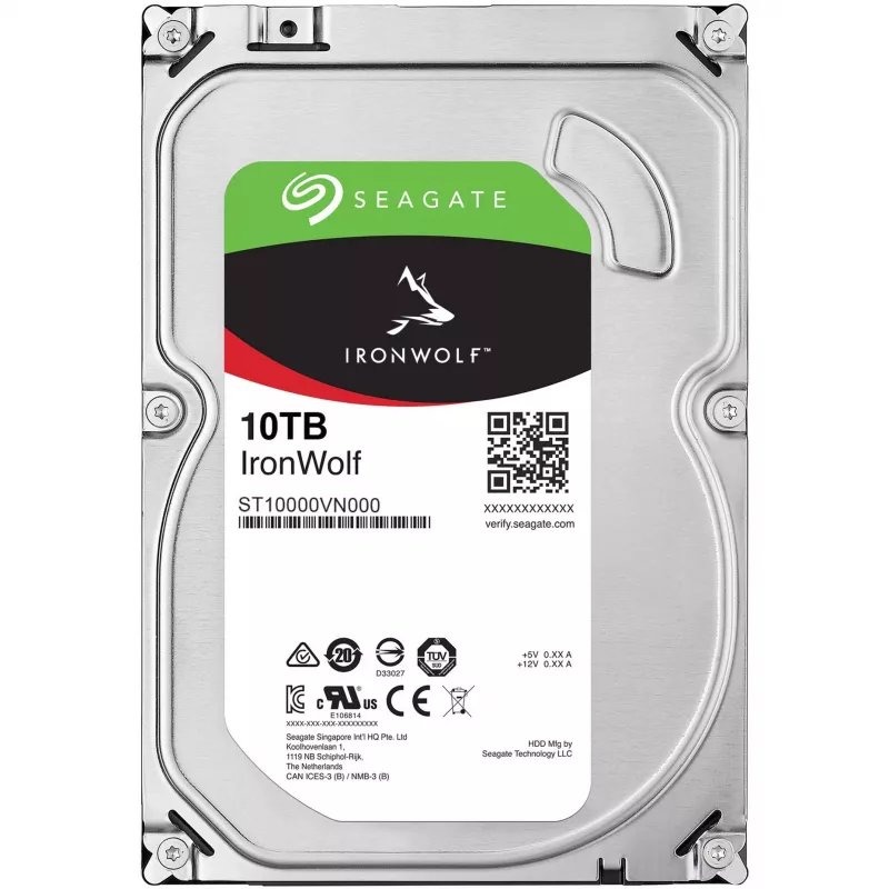 Seagate IronWolf ST10000VN000 vidinis kietasis diskas 10 TB 7200 RPM 256 MB 3,5 colio Serial ATA III