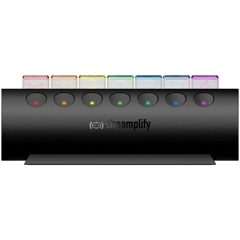 Streamplify HUB CTRL 7 USB 3.0 šakotuvas, 7x USB 3.0 Type A, RGB, 12V, EU maitinimo laidas - juodas