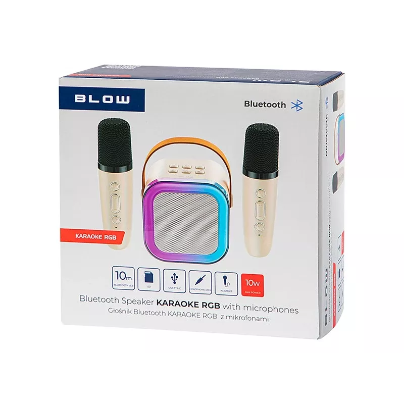 BLOW KARAOKE RGB Bluetooth garsiakalbis, 30W