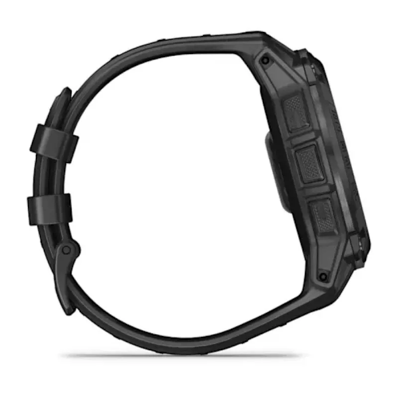 Išmanusis laikrodis GARMIN Instinct 3 – 45 mm, 3,05 cm (1,2 colio) AMOLED 390×390 liečiamas ekranas, 4 GB, GPS, silikoninis dirželis juodas, 53 g