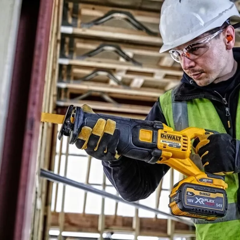 DeWALT DCS389X2-QW abipusis pjūklas 3000 smūgių/min Juodas, Geltonas