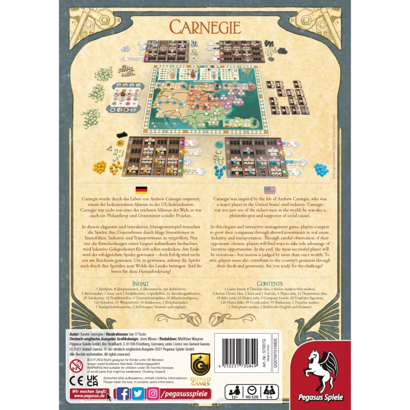 Pegasus Spiele Carnegie stalo žaidimas – ekonomikos strategija