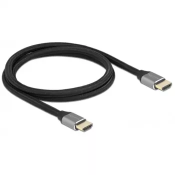 HDMI kabelis DeLOCK Ultra High Speed 48 Gbps 8K 60 Hz pilkas 1 m