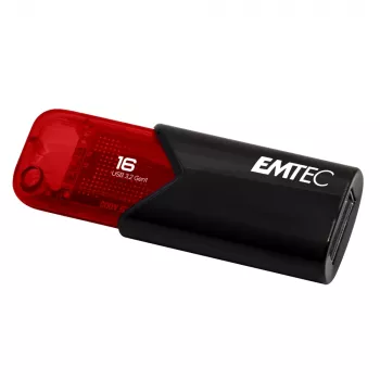 USB atmintukas Emtec Click Easy 16 GB USB Type-A 3.2 Gen 2 juodas raudonas