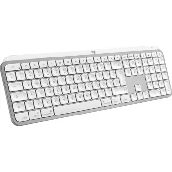 Logitech MX Keys S for Mac belaidė klaviatūra Office RF Wireless + Bluetooth QWERTZ vokiška Aliuminis Baltas