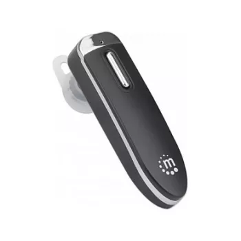 Manhattan Bluetooth ausinė su viena ausine, įmontuotu mikrofonu ir valdymo mygtukais, juoda, 10 h veikimo laikas, 10 m atstumas, USB-A įkrovimo laidas, Bluetooth 4.0, 3 metų garantija