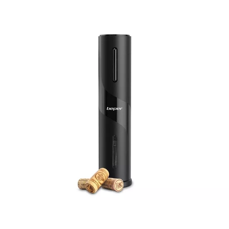 Beper P102ACP100 įkraunamas elektrinis kamščiatraukis, USB, juodas