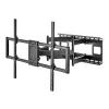 Maclean MC-482 TV laikiklis sieninis 60-120 colių plokščiiems ir lenktiems televizoriams, iki 120 kg, VESA 900x600, pasukamas, pakreipiamas ir sukamas, universalus TV laikiklis