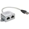 Wentronic Goobay Kabelio Skirstytuvas (Tinklo Dvigubintuvas), CAT Y-Adapter - Sujungia 2 x CAT 5 Ethernet, Ekranuotas (68908)